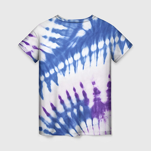 Женская футболка Сине-фиолетовый узор тай дай / 3D-принт – фото 2