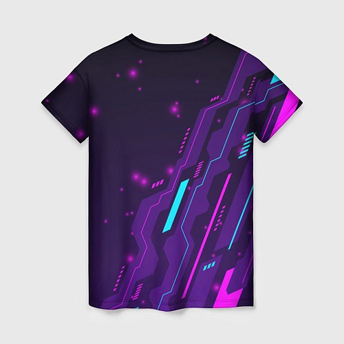 Женская футболка No Mans Sky neon gaming / 3D-принт – фото 2