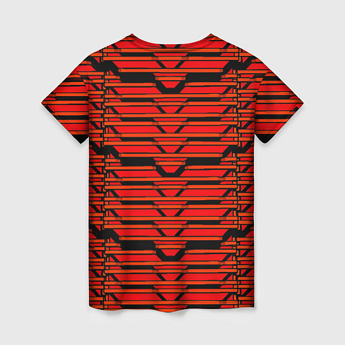 Женская футболка Техно броня красная / 3D-принт – фото 2