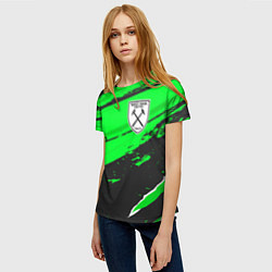 Футболка женская West Ham sport green, цвет: 3D-принт — фото 2