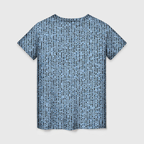 Женская футболка Голубой с чёрным мелкая мозаика / 3D-принт – фото 2