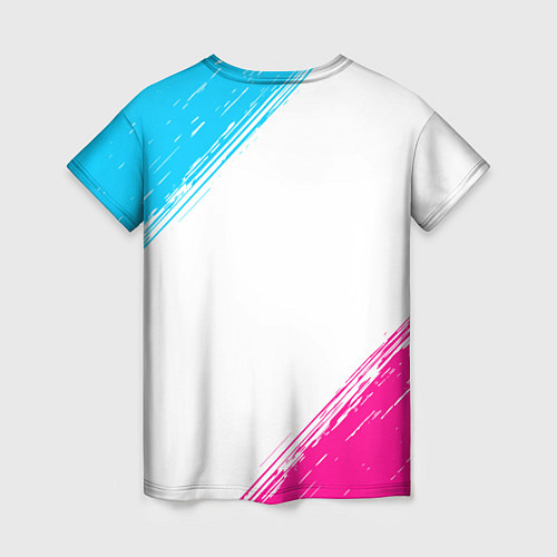 Женская футболка AC Milan neon gradient style / 3D-принт – фото 2