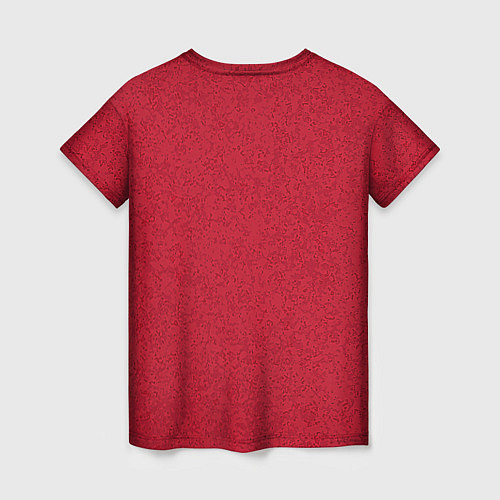 Женская футболка Текстура однотонный карминовый / 3D-принт – фото 2