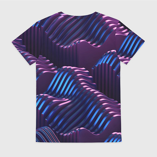 Женская футболка Объемные пластины изгибающиеся / 3D-принт – фото 2