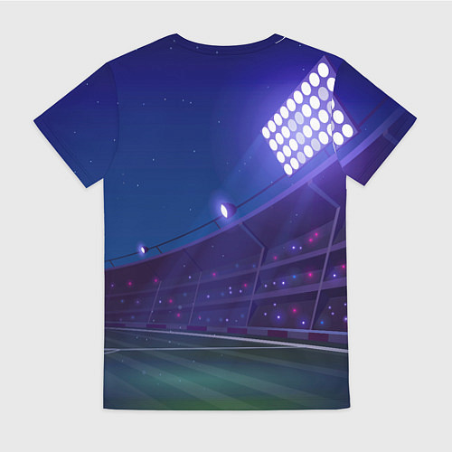Женская футболка Sporting ночное поле / 3D-принт – фото 2