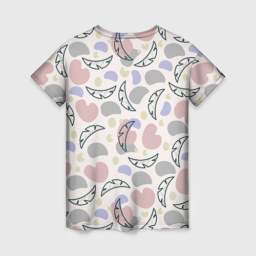 Женская футболка Пятна и листья / 3D-принт – фото 2