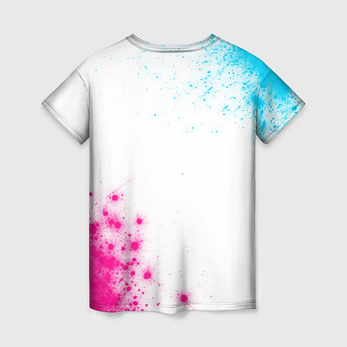 Женская футболка Manchester United neon gradient style вертикально / 3D-принт – фото 2