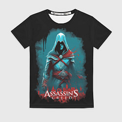 Футболка женская Assassins creed синий дым, цвет: 3D-принт