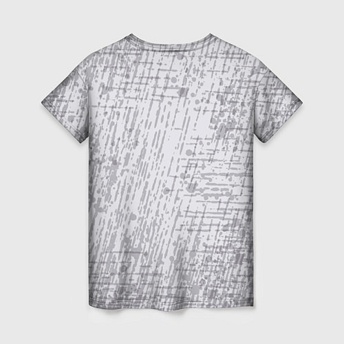 Женская футболка Равнодушие на сером фоне / 3D-принт – фото 2