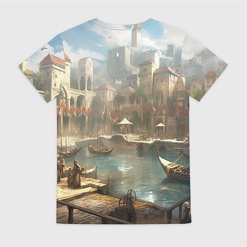 Женская футболка Assassins creed большой город / 3D-принт – фото 2