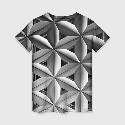 Женская футболка Черно белый узор / 3D-принт – фото 2