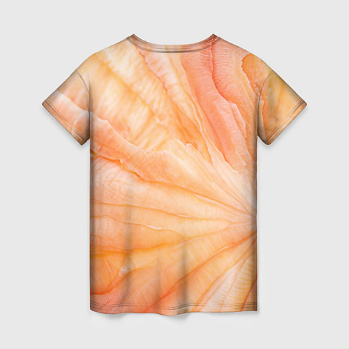 Женская футболка Мандарин абстракция акварель / 3D-принт – фото 2