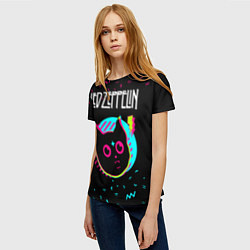 Футболка женская Led Zeppelin - rock star cat, цвет: 3D-принт — фото 2