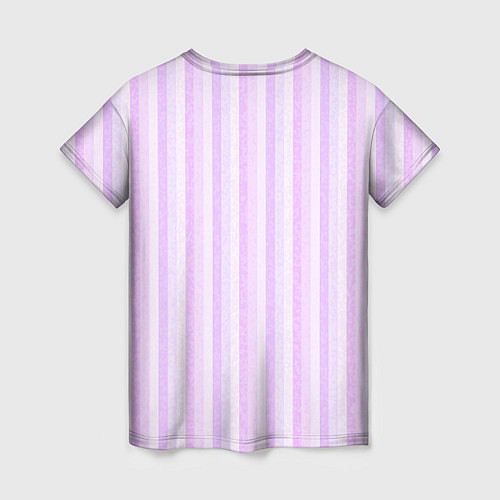 Женская футболка Светло-сиреневый полосатый / 3D-принт – фото 2