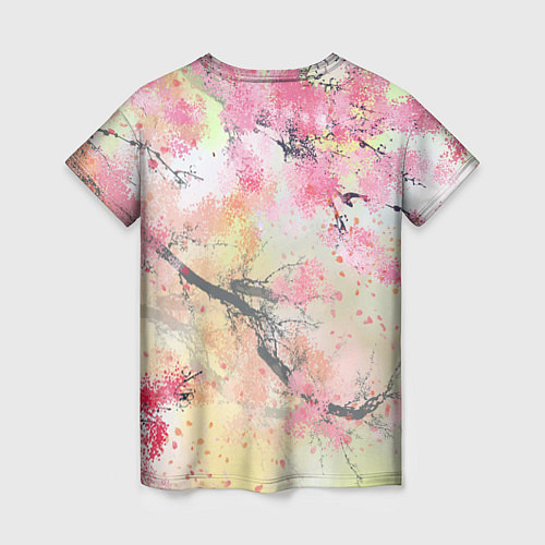 Женская футболка Berserk sakura samurai / 3D-принт – фото 2