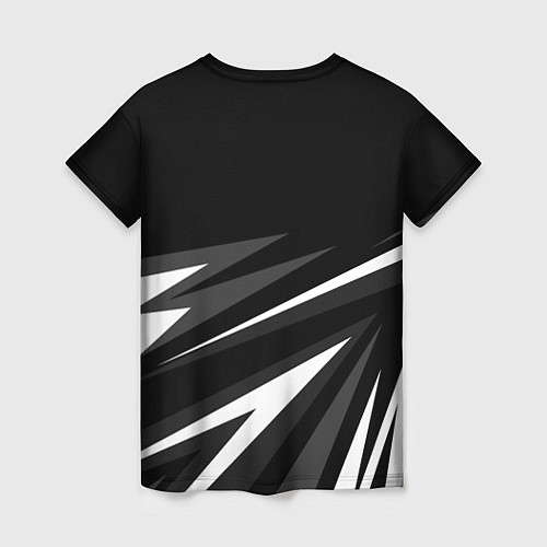 Женская футболка Лексус - монохромная абстракция / 3D-принт – фото 2
