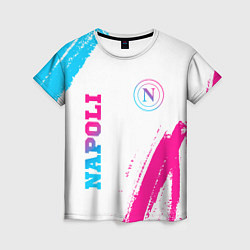 Футболка женская Napoli neon gradient style вертикально, цвет: 3D-принт