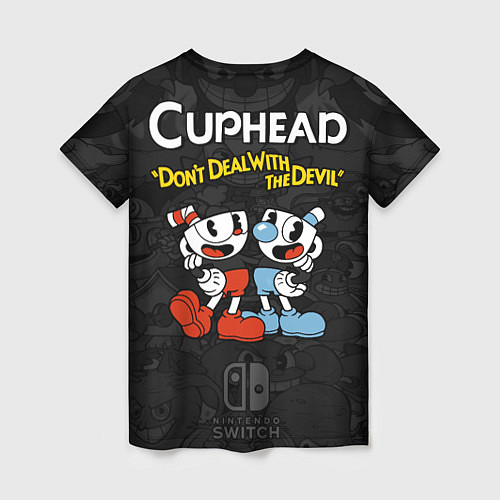 Женская футболка Cuphead - devil play game / 3D-принт – фото 2