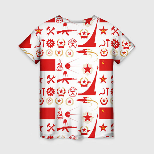 Женская футболка СССР знак качества красный / 3D-принт – фото 2
