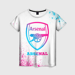 Футболка женская Arsenal neon gradient style, цвет: 3D-принт