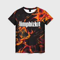 Женская футболка Limp Bizkit red lava