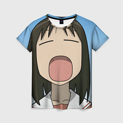 Футболка женская Azumanga Daioh Аюму Касуга зевает, цвет: 3D-принт