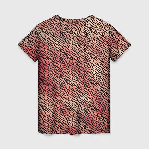 Женская футболка Имитация шкуры красно-коричневый / 3D-принт – фото 2
