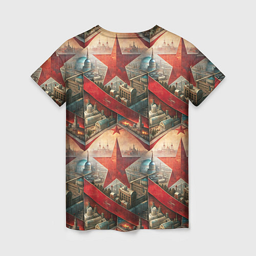 Женская футболка День Великой Победы звезды / 3D-принт – фото 2