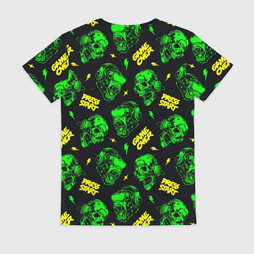 Женская футболка Game over press start / 3D-принт – фото 2