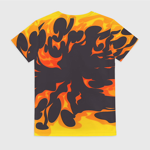 Женская футболка Ramones рок панда и огонь / 3D-принт – фото 2