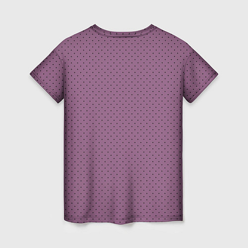 Женская футболка Сливовый в чёрный горошек / 3D-принт – фото 2