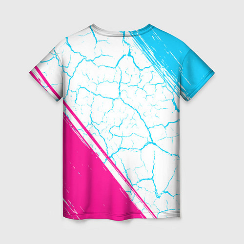 Женская футболка Borussia neon gradient style вертикально / 3D-принт – фото 2