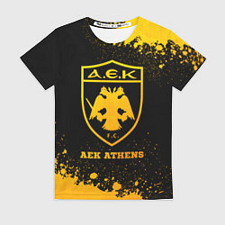 Футболка женская AEK Athens - gold gradient, цвет: 3D-принт