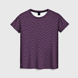 Футболка женская Тёмный фиолетовый волнистые полосы, цвет: 3D-принт