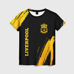 Женская футболка Liverpool - gold gradient вертикально