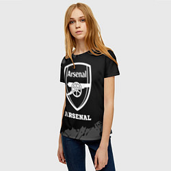Футболка женская Arsenal sport на темном фоне, цвет: 3D-принт — фото 2