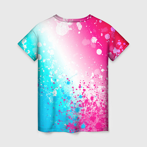 Женская футболка Brighton neon gradient style посередине / 3D-принт – фото 2