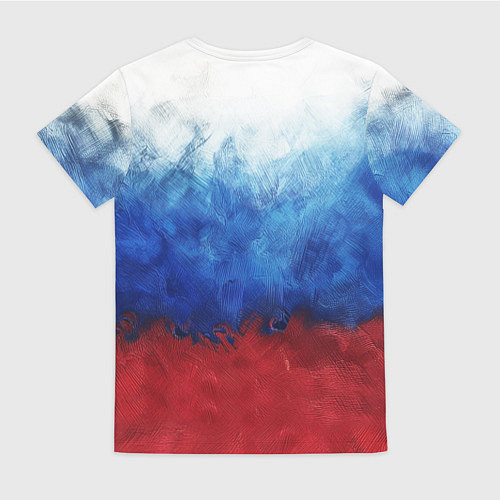 Женская футболка Герб России и флаг / 3D-принт – фото 2