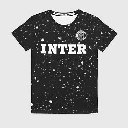 Футболка женская Inter sport на темном фоне посередине, цвет: 3D-принт
