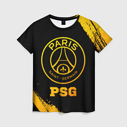 Футболка женская PSG - gold gradient, цвет: 3D-принт