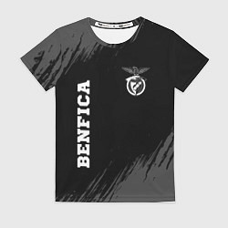 Женская футболка Benfica sport на темном фоне вертикально