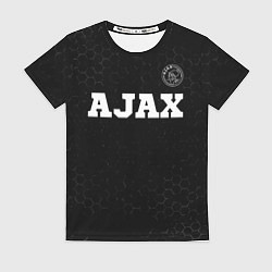 Футболка женская Ajax sport на темном фоне посередине, цвет: 3D-принт