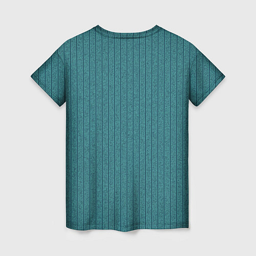 Женская футболка Затемнённый бирюзовый в полоску / 3D-принт – фото 2