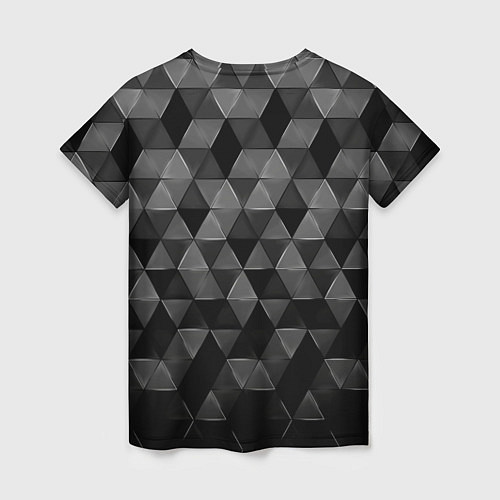 Женская футболка Серые треугольники / 3D-принт – фото 2