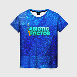 Футболка женская Abiotic Factor logo blue neon, цвет: 3D-принт