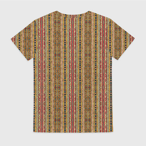 Женская футболка Африканские линии / 3D-принт – фото 2