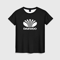 Футболка женская Daewoo white logo, цвет: 3D-принт