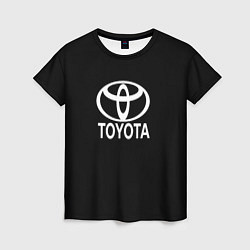 Женская футболка Toyota white logo