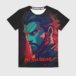 Женская футболка Веном Снейк Metal gear game