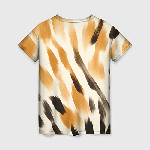 Женская футболка Акварельные полосы / 3D-принт – фото 2
